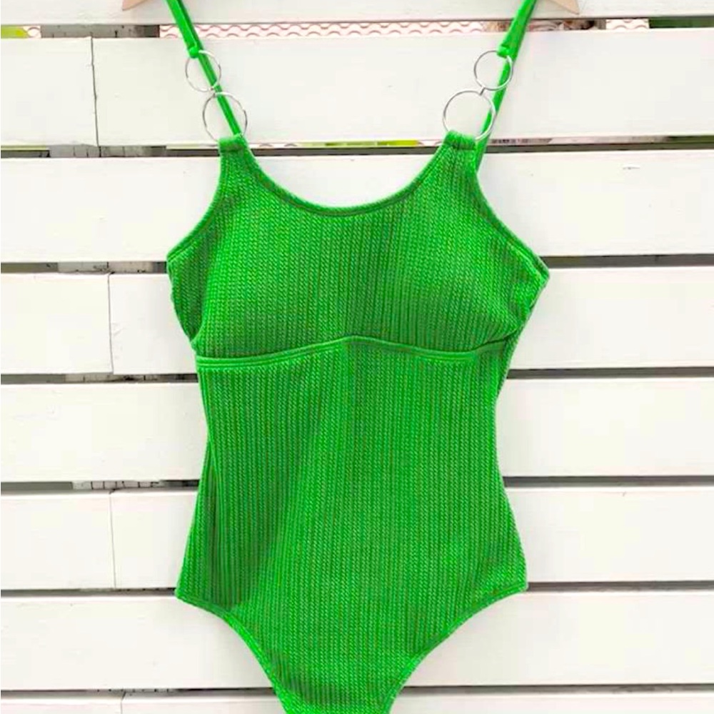 NWT Cupshe Rib O-Ring One Piece Swimsuit